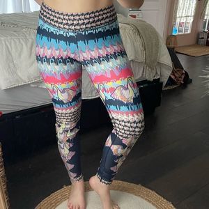 Nux Patterned Flamingo Leggings